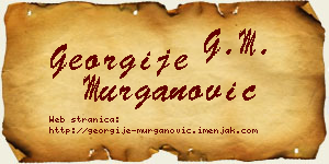 Georgije Murganović vizit kartica